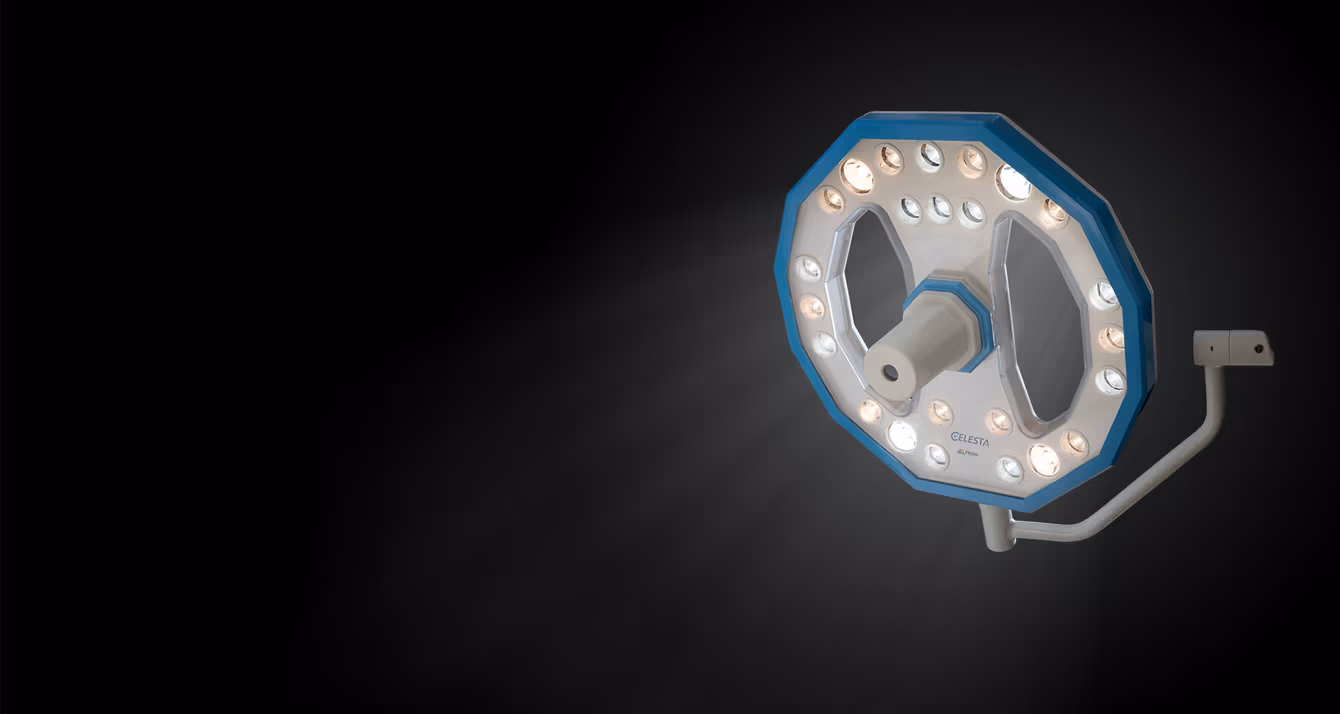 Celesta Series light head with ambient lighting